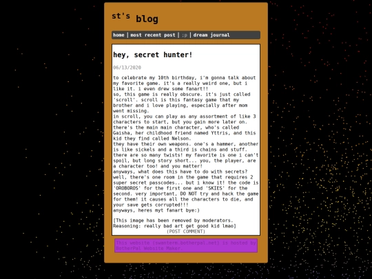 blog/secret screenshot