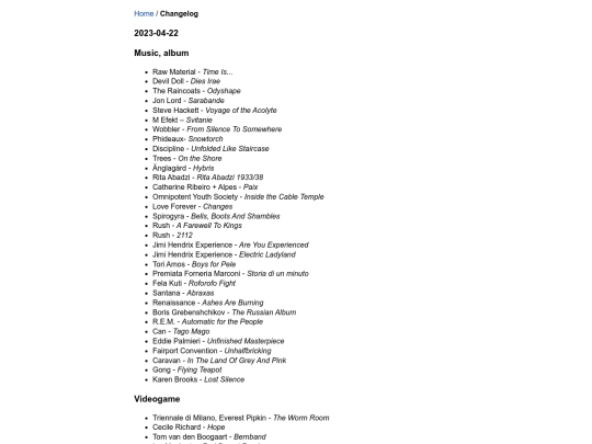 CHANGELOG screenshot