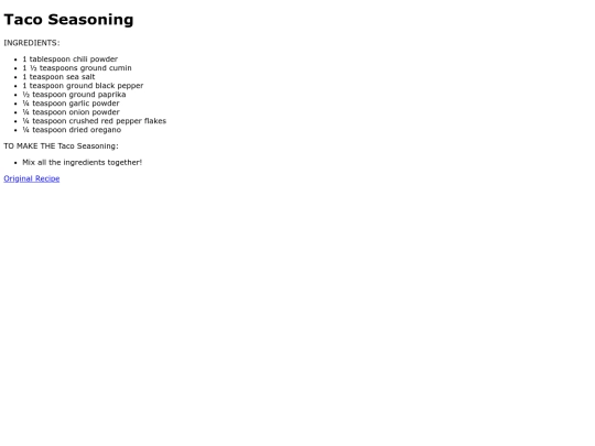 the_recipes/taco_seasoning screenshot