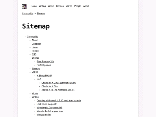 sitemap screenshot