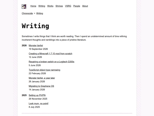 writing screenshot