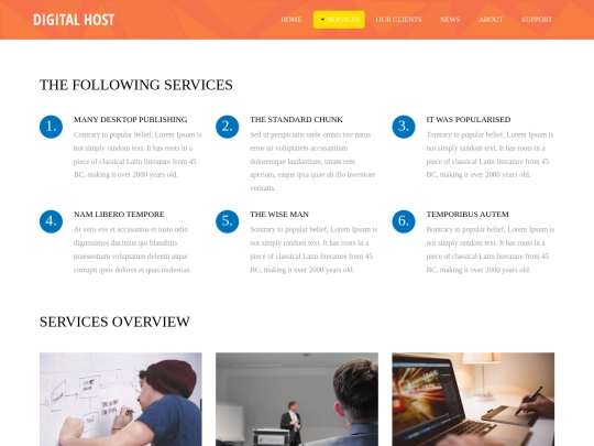 services screenshot