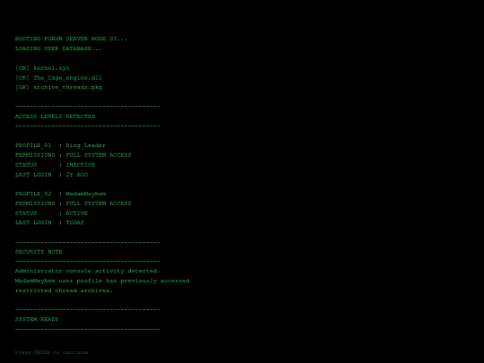 The_Cage/login screenshot