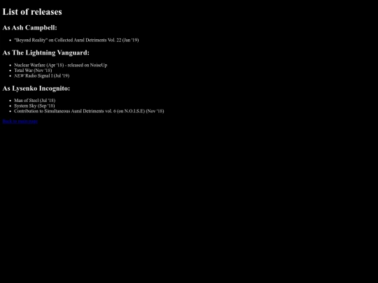 releases screenshot