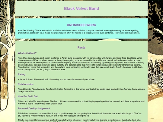 Silmarillion/blackvelvetband screenshot