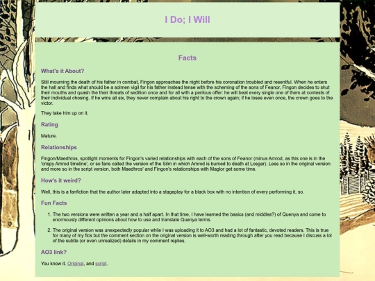 Silmarillion/carincaruvan screenshot