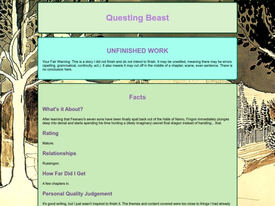 Silmarillion/questingbeast screenshot