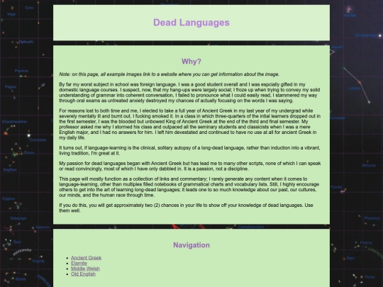 deadlanguages screenshot