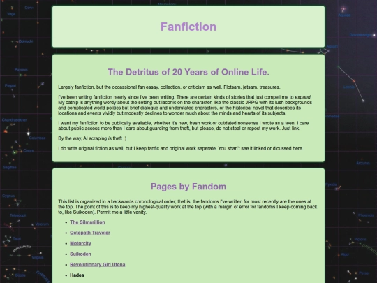 fanfiction screenshot