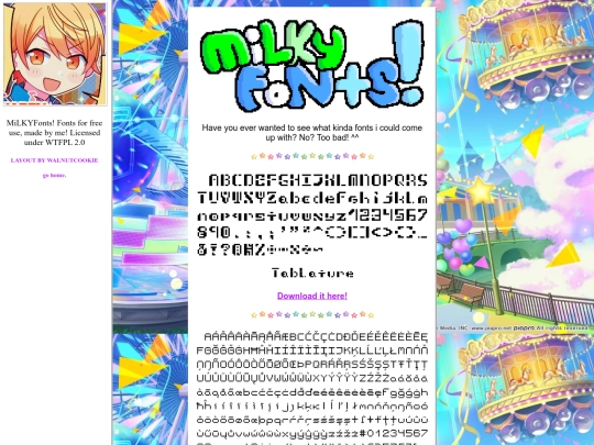 milkyfonts screenshot