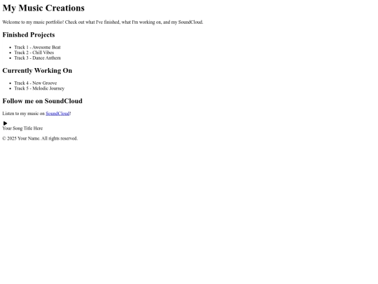 MUSIC page screenshot