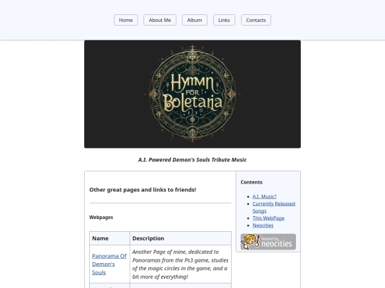 links screenshot