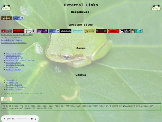 links screenshot