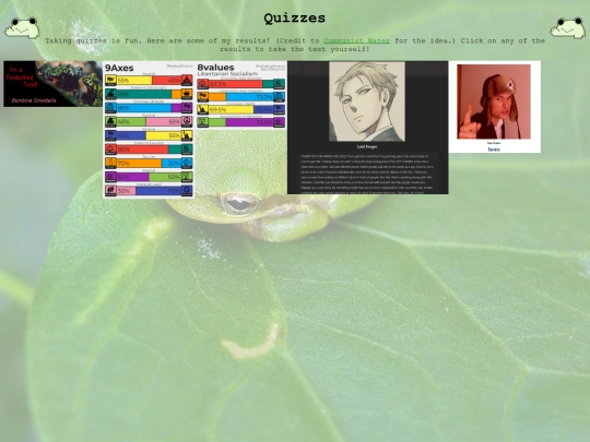 quizzes screenshot