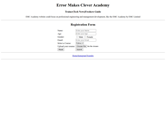 EMCwebsite/register screenshot