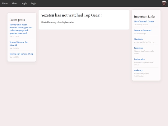 yezetsu/crimelist/topgear screenshot
