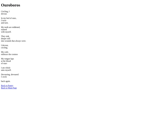 OuroborosPoem screenshot
