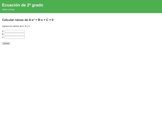 ecuacion2grado screenshot