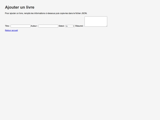 livre_ajout screenshot