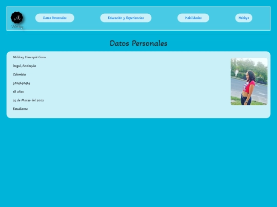 HojaVida/DatosPersonales screenshot
