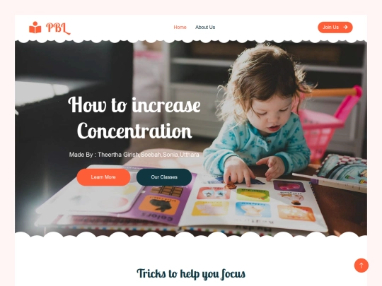 Lack of concentration/preschool-website-template screenshot