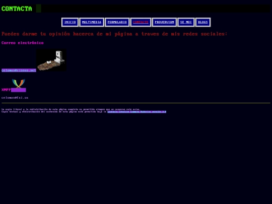 p/menu/contacte screenshot