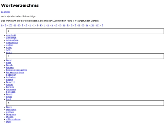 wortverzeichnis screenshot