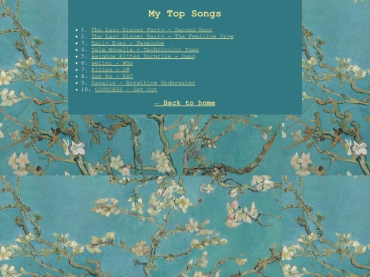 playlists screenshot