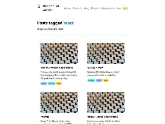 tag/react screenshot