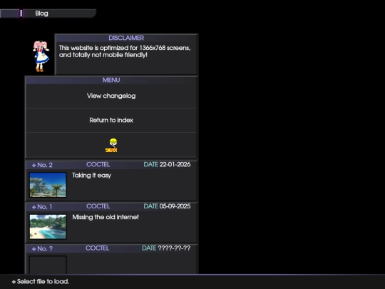 blog screenshot