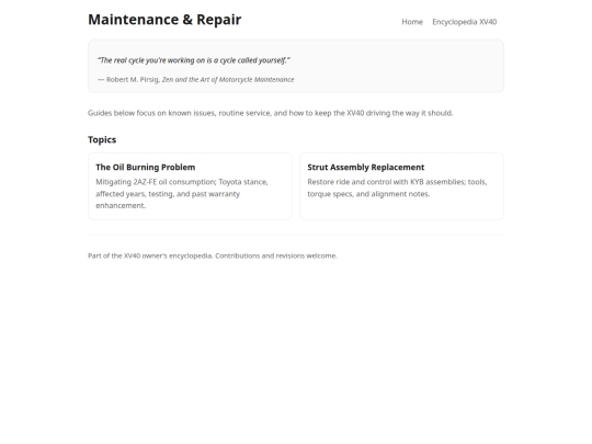 maintenance screenshot