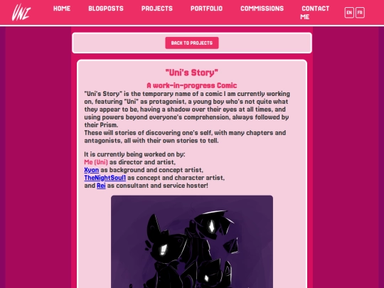 projects-page/comic screenshot