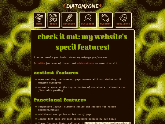 articlesdir/coding/sitefeatures screenshot