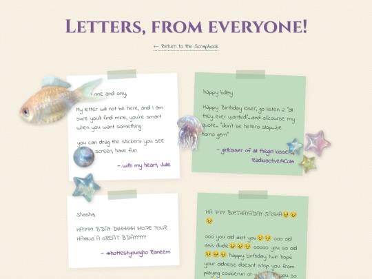 letters screenshot