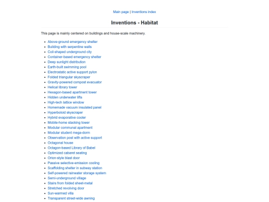 inventions/habitat/liste screenshot