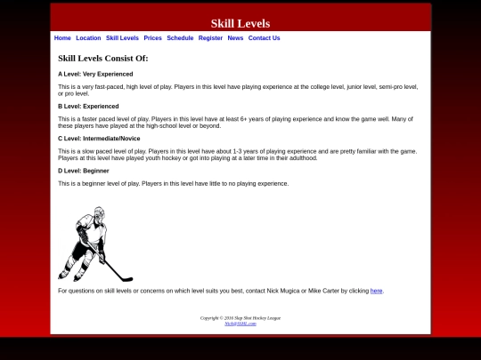 skilllevels screenshot