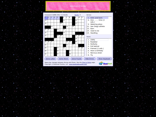 crossword screenshot
