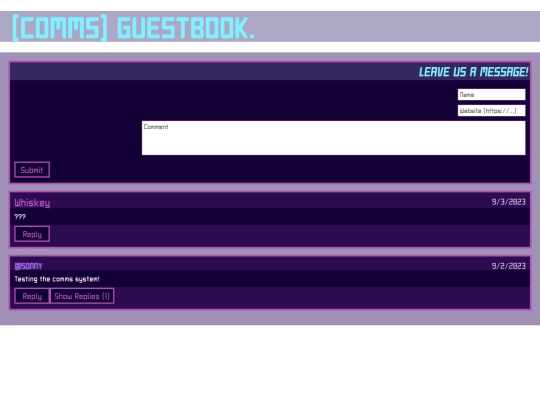 pages/guestbook screenshot
