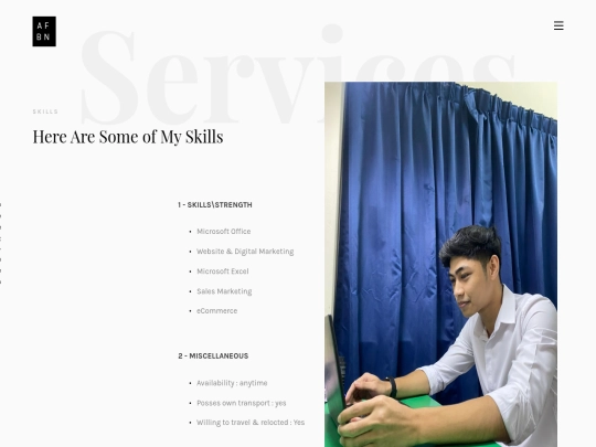 services screenshot