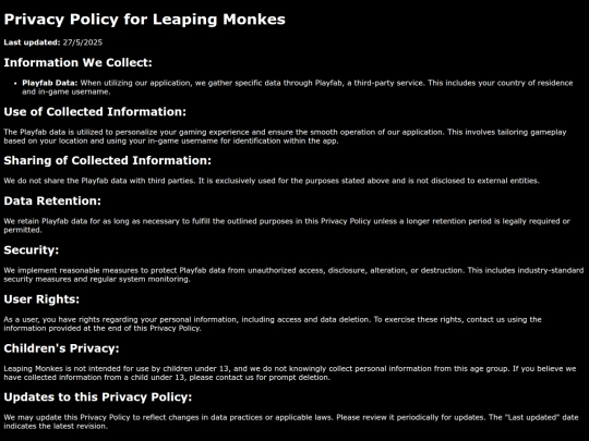 privacypolicy screenshot