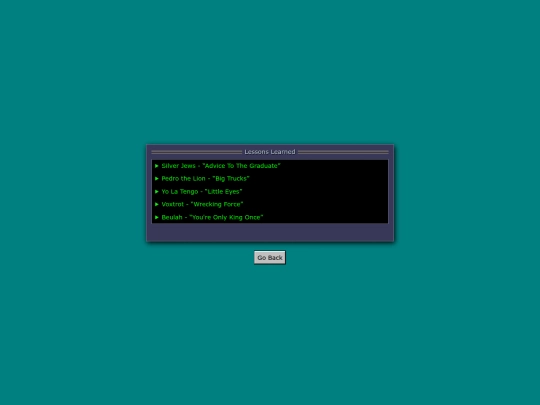 lessons-learned screenshot