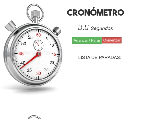 Cronometro/cronometro_localStoragePQ screenshot
