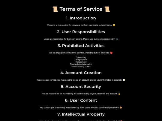TermsOfService screenshot