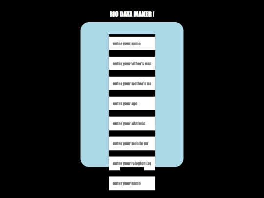 biodata screenshot