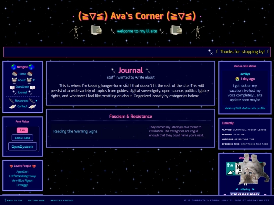 journal screenshot