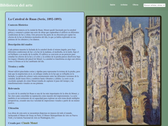Claude Monet/La Catedral de Ruan screenshot