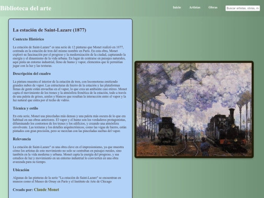 Claude Monet/La estación de tren de Saint-Lazare screenshot