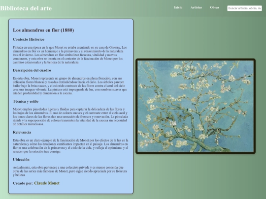 Claude Monet/Los almendros en flor screenshot
