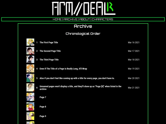 archive screenshot