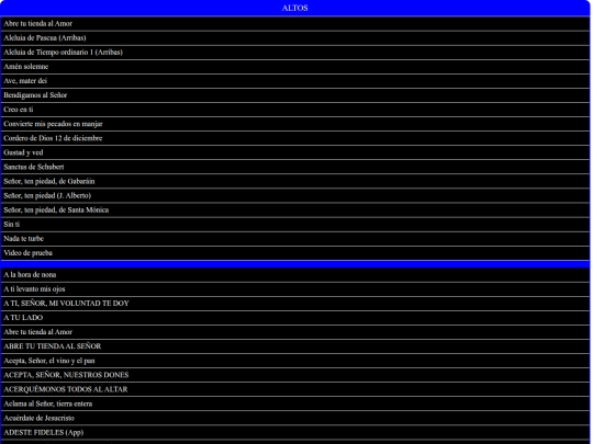 CUERDAS/ALTOS screenshot